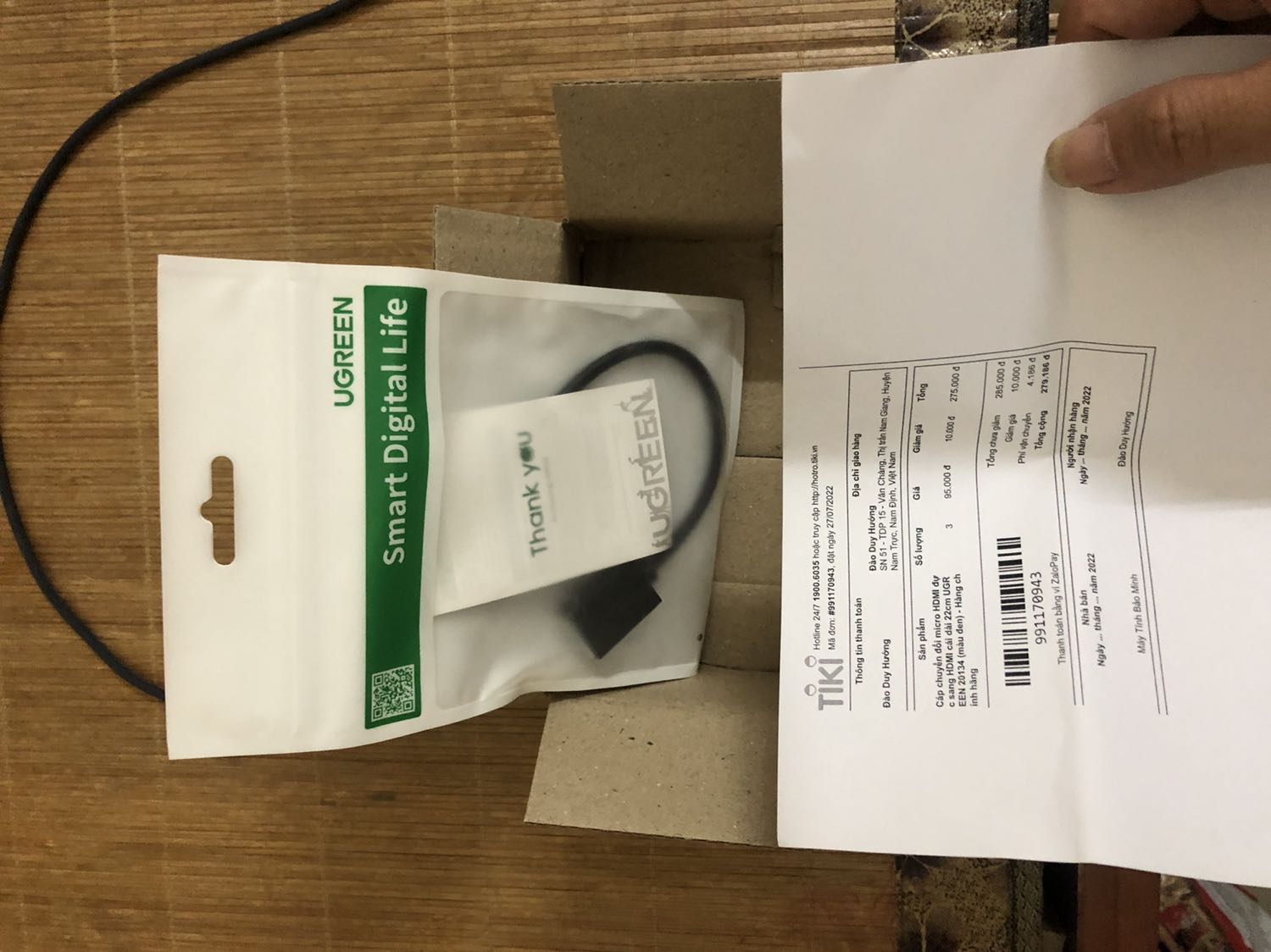 Tôi đặt hàng 3 chiếc và đã thanh toán đầy đủ sao shop chỉ giao cho tôi 1 chiếc???