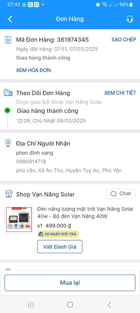 Đã nhận hàng chủ nhật, người nhà nhận kg báo lại, thanks dịch vụ giao hàng nhanh hơn dự kiến
