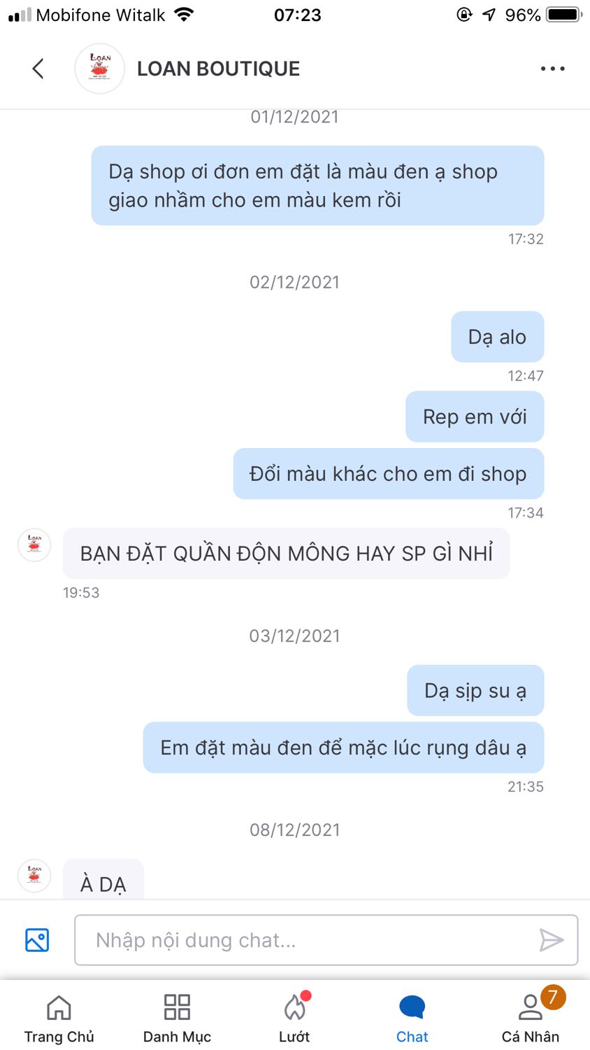 Đặt đen giao màu khác, inb mà 7749 kiếp nạn sau mới trả lời " À DẠ" ?