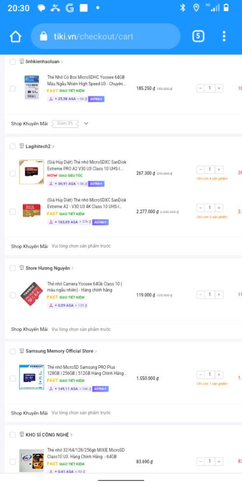 Thẻ nhớ thứ 1, 2 và cuối trong hình theo quảng cáo tốc độ ghi cao hơn loại này khoảng gấp 2 - 2.5 lần.
Tiếc quá, bị tà thuật che mắt chứ không mua 1 trong 3 cái kia.
Mancry...