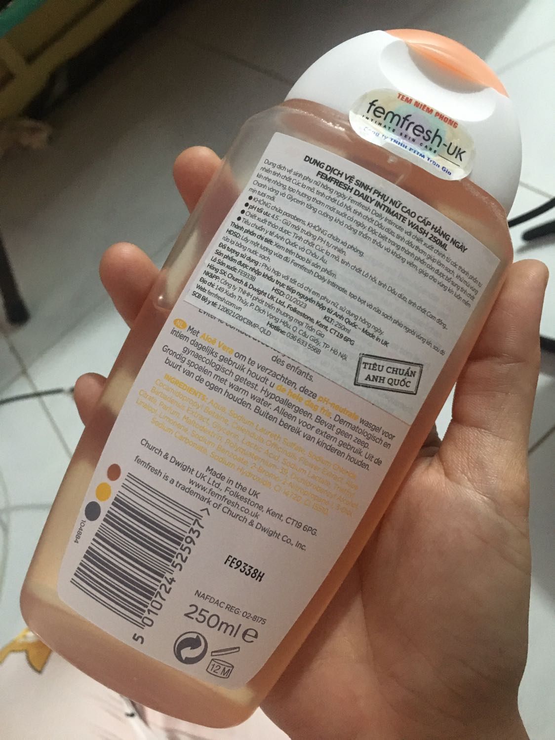 Sản phẩm đóng gói rất tốt giao hàng khoảng 4-5 ngày có vẻ lâu hơn so với các đơn khác nhung ko sao. Tem nhãn đầy đủ hàng chính hãng mùi thơm lâu dễ chịu cảm ơn shop nhé