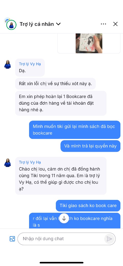 Mua bookcare để đc bao sách cẩn thận
Tiki giao lần 1 ko bookcare, khiếu nại thì bảo để trừ lại 1 bookcare, mình ko đồng ý bảo gửi lại mình quyển có care, họ thu sách lại, gửi gấp 1 quyển y hệt vậy ko có bookcare
nó có nghĩa là bạn mua gói bookcare đi nhưng chúng tôi ko bao đó, mất tiền là tại kh *** 
Khách hàng là trò cười của tiki