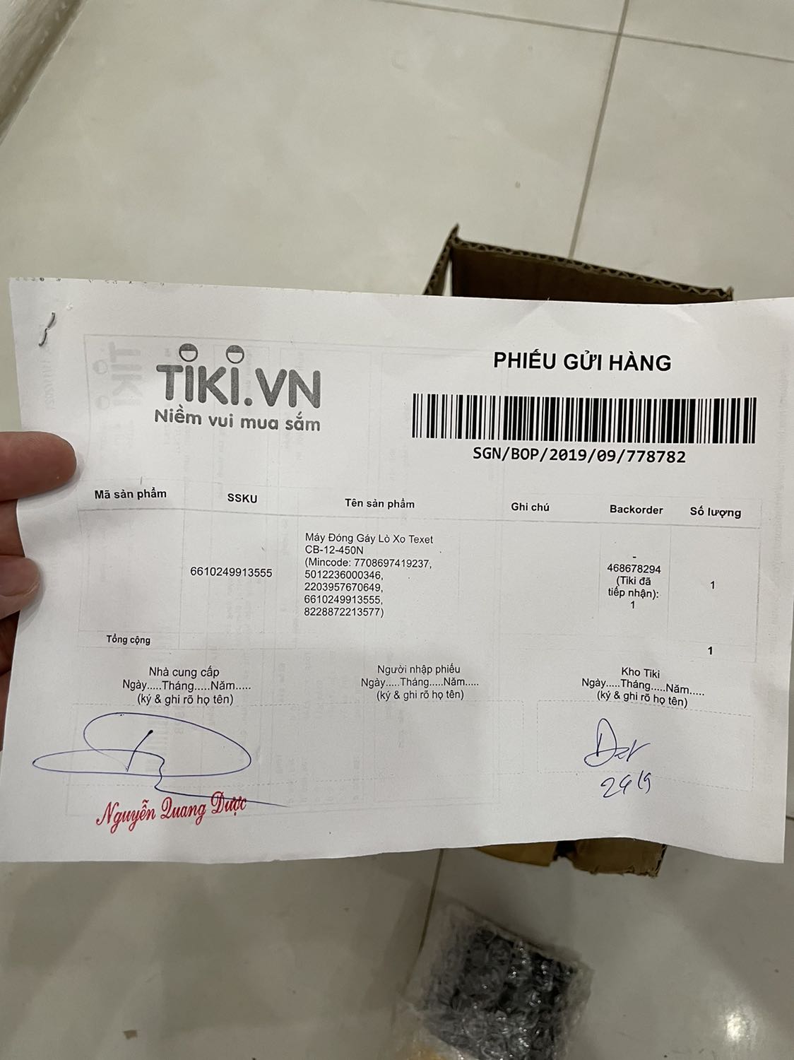 Đặt 3 bình mà giao có 1 tính tiền 3