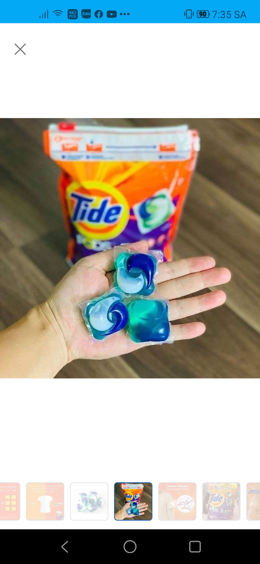 Viên giặt Tide thật tiện lợi, chỉ cần 1v cho 1lần giặt, sạch, thơm, mềm mại, lại tiết kiệm nữa. Cảm ơn Tiki đã đem đến cho người tiêu dùng những sp chất lượng.