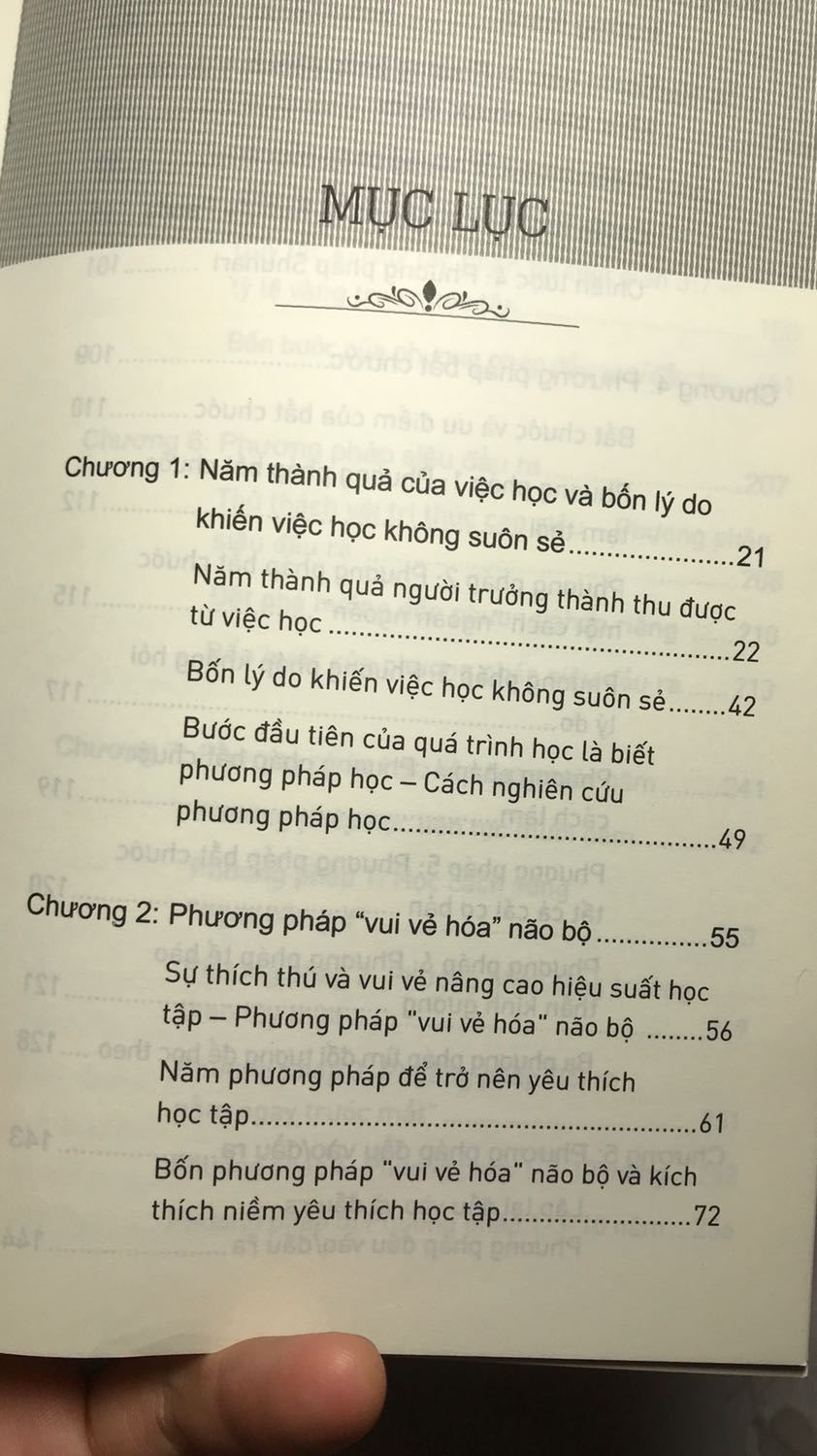 Sách chỉ phương pháp học mà mình tìm kiếm bấy lâu nay. Rất hữu ích cho sinh viên và các bạn đang tìm kiếm phương pháp học giỏi để học là niềm vui, học là không gian nan và giúp mình yêu thích việc học. Vì khi đã tìm được đúng cách mình sẽ biết nên làm gì làm như thế nào khi bắt đầu học một môn hoặc một kỹ năng nào đó.