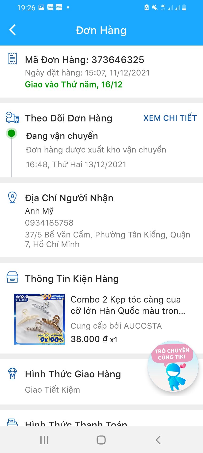 Đặt chung 3 món mà tách ra giao 2 lần tốn gấp đôi tiền ship của người ta