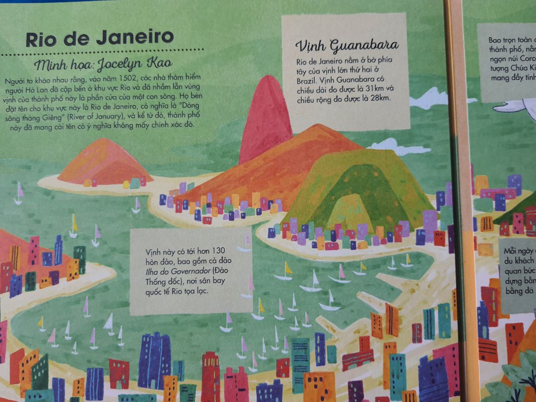 sách bìa cứng, giấy dày, màu sắc đẹp, cung cấp kiến thức cơ bản về các thành phố lớn trên thế giới, thích hợp cho trẻ em
