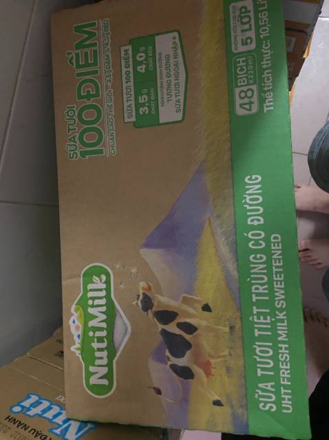 Sữa có đường cho tụi nhỏ, nhưng mà mình thử vẫn ngon nha, tuyệt lắm