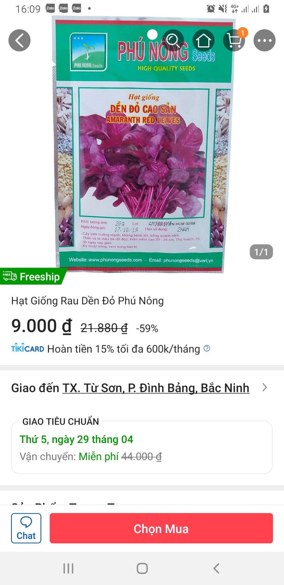 giao hàng nhanh, tỷ lệ nảy mần cao. rau ngon hay không cần có thêm thời gian để kiểm chứng.