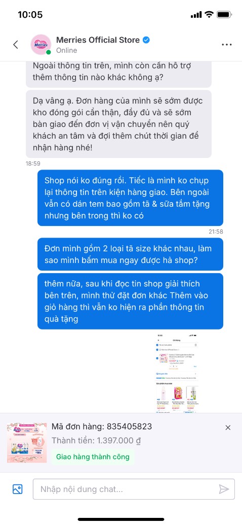 Ko giao kèm quà tặng, phản hồi thì shop giải thích ko chính xác