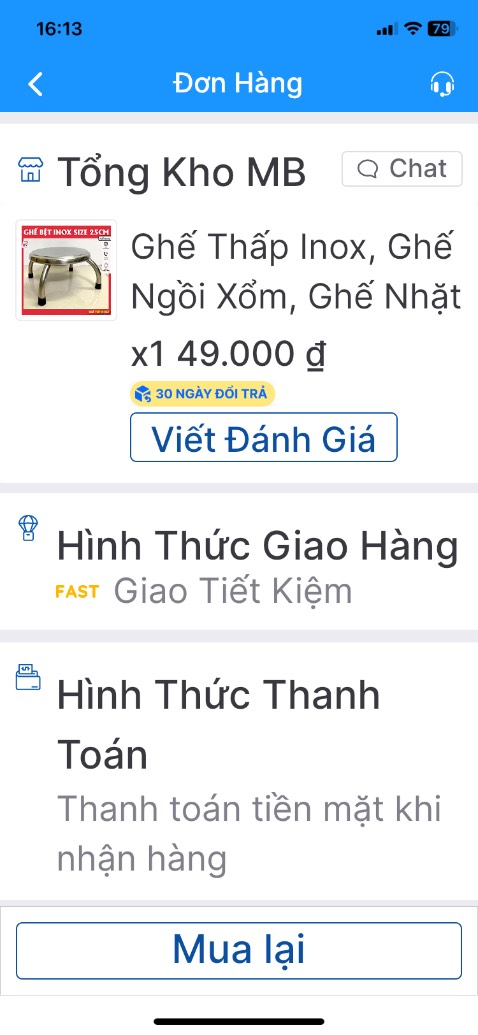 - Giao hàng đúng mẫu.
- Ghế đẹp; chắc!
- Tặng Shop 5 sao.