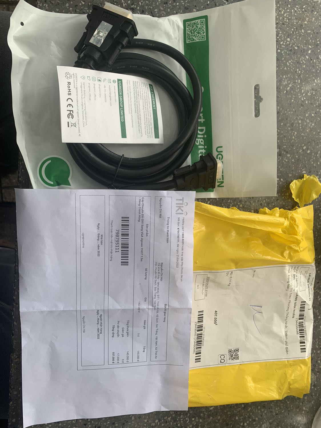 Giao sai hàng, không đúng sản phẩm