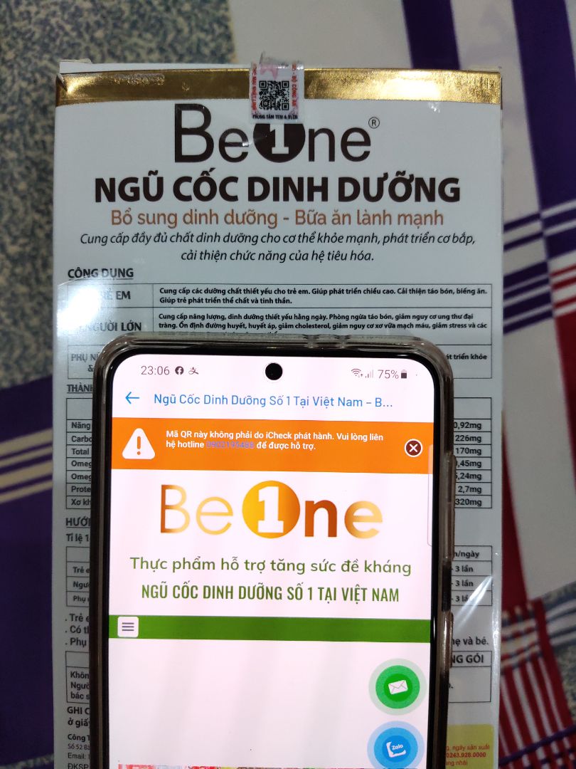 Hàng giả! Check QR theo hướng dẫn của hãng Beone không được!
