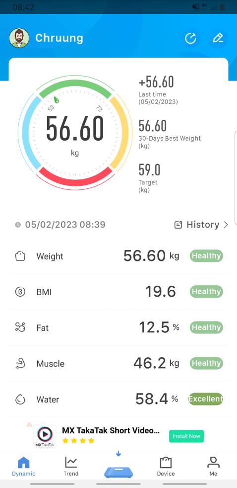 Cân cũng tương đối chính xác đó. Cài đặt app thì xem đc cả những chỉ số khác kèm theo nhưng chắc cũng chỉ mang tính chất tham khảo. Cân nhìn hơi mỏng manh, hi vọng bền và sd được lâu dài