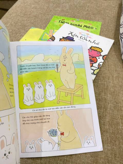 Lần đầu mua bên sop sợ ko hợp với ai ai dè con dính sách suot ngày, sách đẹp ko chê gì nội dung hay