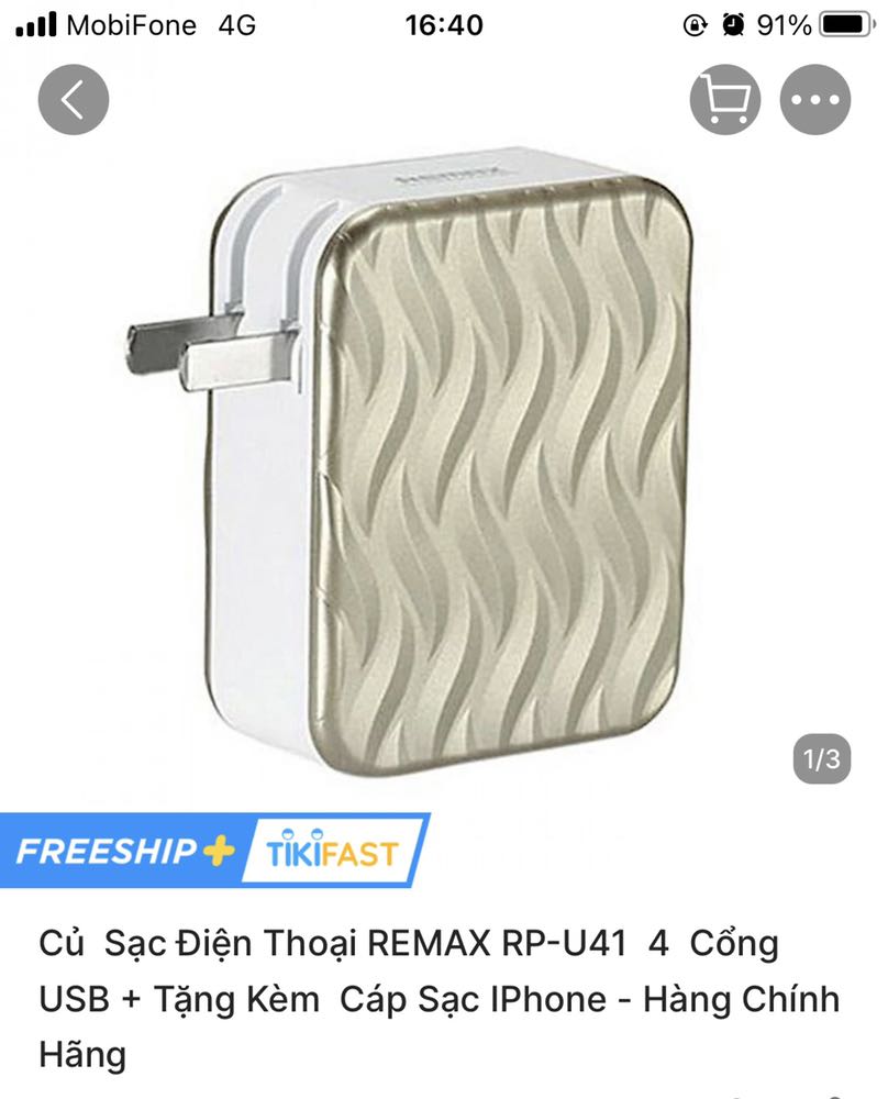 Thấy bảo đơn hàng kèm thêm dây xạc ip nhưng không có