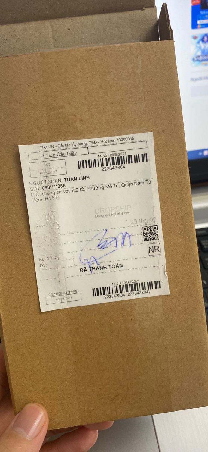 Giao hàng khá nhanh trong giai đoạn dịch. Trong hộp còn có thư cảm ơn từ shop nữa.
Kiếm được giảm giá bên sp này khá rẻ