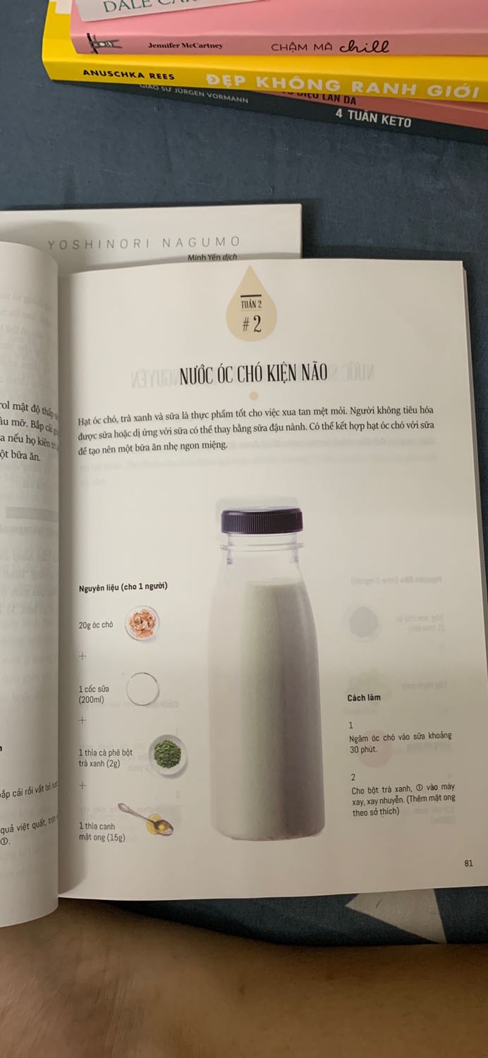 Sách thần dược xanh chỉ về những cách pha nước ép tốt cho từng cơ thể, nguyên liệu thì hơi khó kiếm ở VN nhưng bù lại sách rất có ích lại còn đep nữa
Dinh dưỡng xanh có mảng kiến thức rất hay về ăn uống rau xanh nên hợp với mấy chị công sở đi làm văn phòng làm đồ ăn mang theo