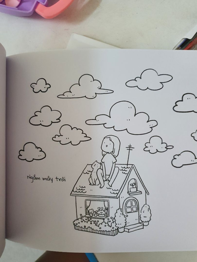 bộ 3 sách vẽ tô màu đơn giản, đáng yêu. các em nhỏ rất là thích.??