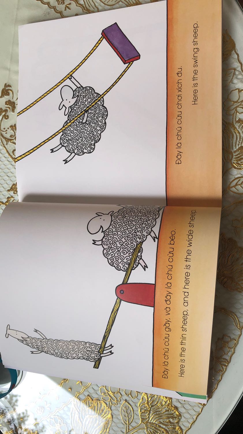 Mình thật sự rất thích quyển sách này. Mỗi trang sách là 1 điều thú vị khác nhau ko lặp lại, có trang dạy về màu sắc, có trang dạy động từ, lại có trang dạy tính từ. Bé rất thích thú dù đọc qua nhiều lần
