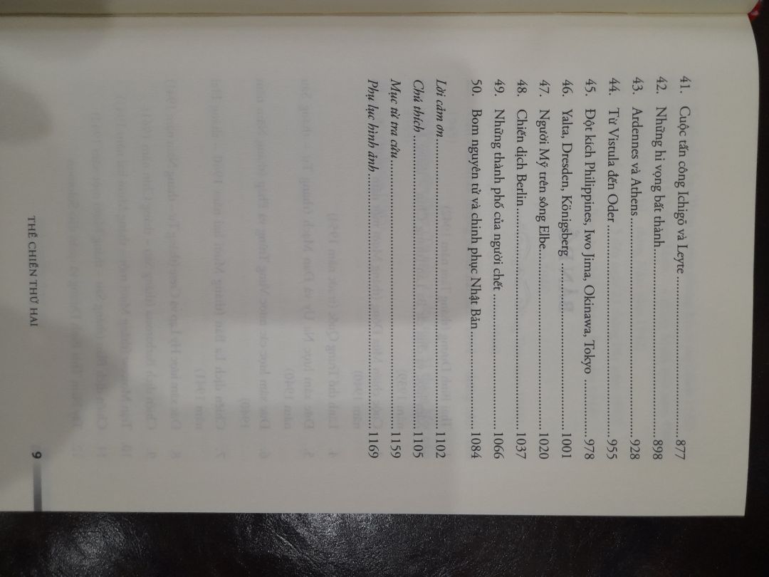 Đã nhận được sách nguyên vẹn, còn màng co bọc ngoài. Sách dày gần 1200 trang của Antony Beevor. Tôi đã đọc và rất thích cuốn "Stalingrad, cuộc chiến định mệnh" của tác giả này. Tôi hy vọng cuốn sách "Thế chiến thứ hai" này cũng đầy ắp tư liệu và cuốn hút như vậy.