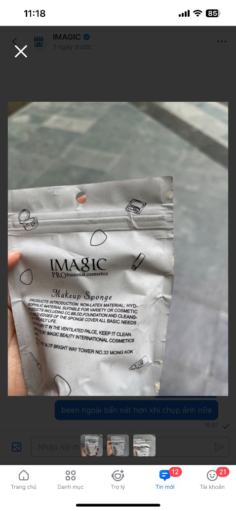 Tệ. Sản phẩm đựng trong một chiếc túi bẩn , nát. Bỏ tiền ra mua hàng như mua bực vào người. Gửi tin nhắn shop không thèm rep. Quá tệ .