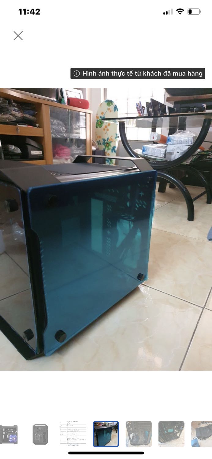 Case đẹp đóng gói chắc chắn, đáng mua cho ai thích nhỏ gọn, 3 mặt cường lực  nặng lắm luôn, ráp đủ linh kiện chắc  6-7 ký