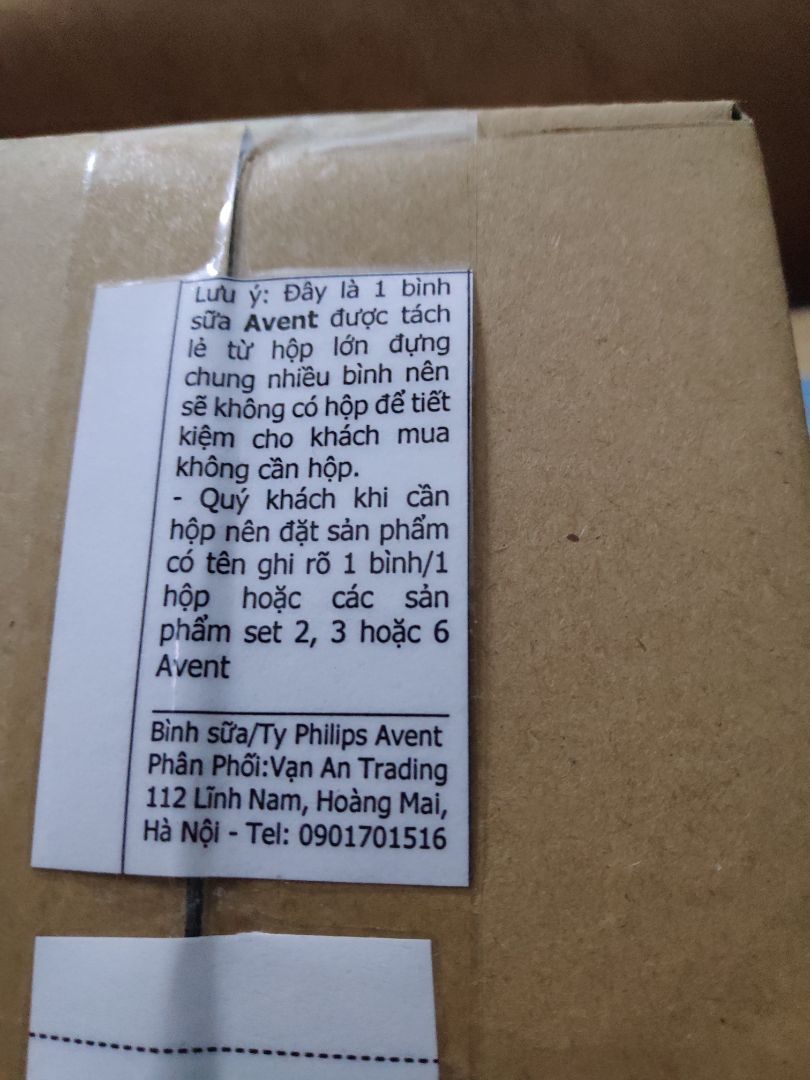 sản phẩm không có hộp. chỉ có dòng note như thế này sao KH có thể yên tâm.