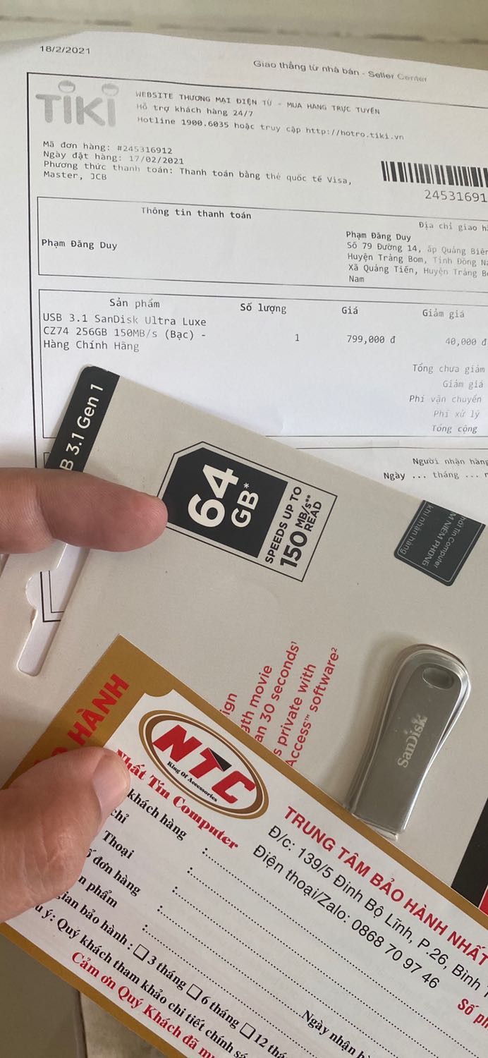 Mua 256 lại giao 64 ???????