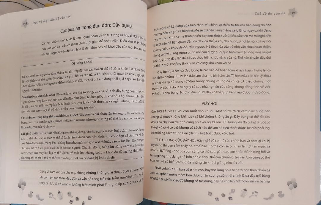 Vì sách khá dày nên phải đọc từ từ để chiêm nghiệm dần, mình vẫn chưa đọc xong nhưng cảm thấy cách viết của tác giả gần gũi và thuyết phục. Mỗi vấn đề nêu ra sẽ được tác giả cùng bàn luận và đưa ra gợi ý hữu hiệu. Dù sách dày nhưng đọc không ngán đâu nha vì đem lại thông tin bổ ích!