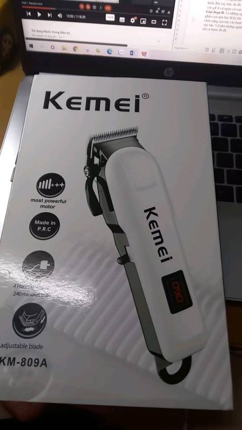 Sản phẩm dùng rất tốt, cắt tóc ok, pin dùng nửa tiếng hết có 5%. Hàng đóng gói rất đẹp.