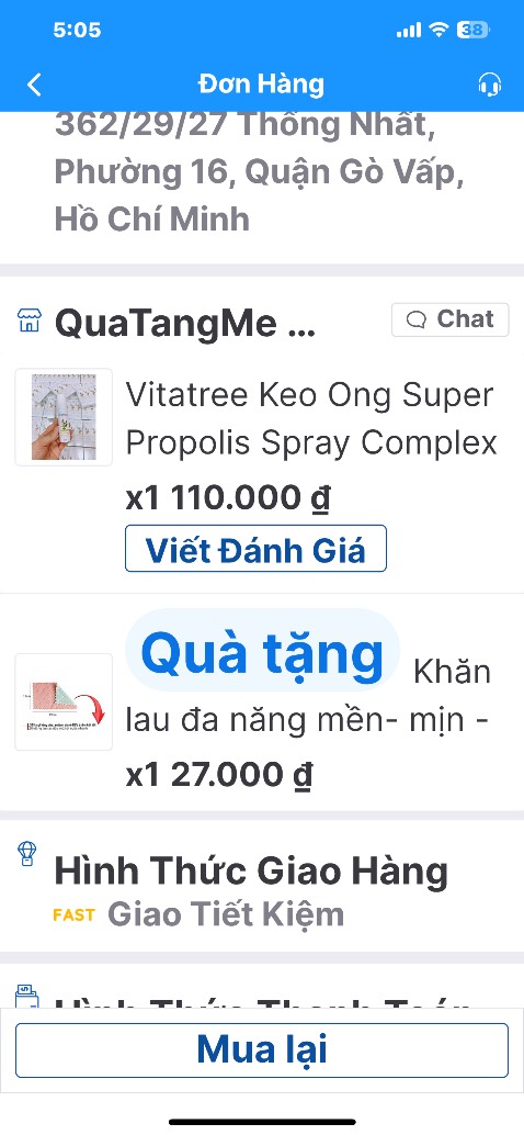 Hôm đặt hàng quà tặng ghi 37k xong rồi 27k  nay hạ xuống 3k với 1 cái khăn mà ngoài chợ bán 5cái 10k. Chán chả buồn nói
