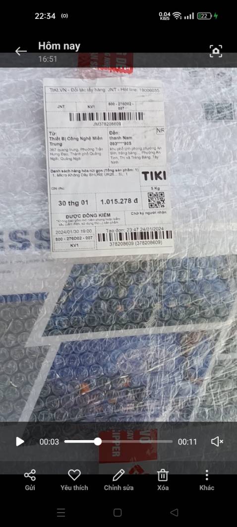 Gói hàng cận thận đẹp còn chất lượng chờ thời gian Sài mới biết