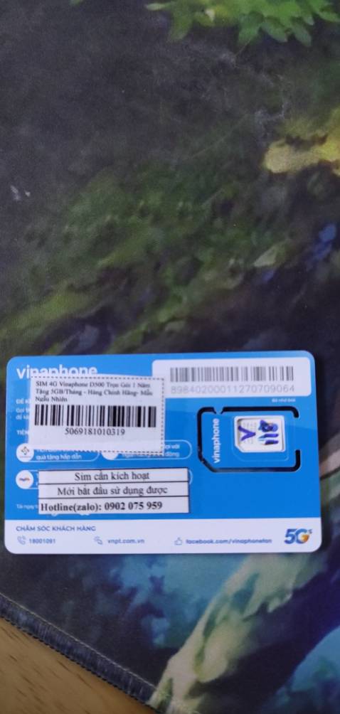 Sim tốc độ cao, kết nối ổn định. Ko cần kích hoạt, mua về nhắn tin cho shop là được kích hoạt liền. Lệch 5 ngày nhưng ko sao. Shop phản hồi rất nhanh. Hài lòng.