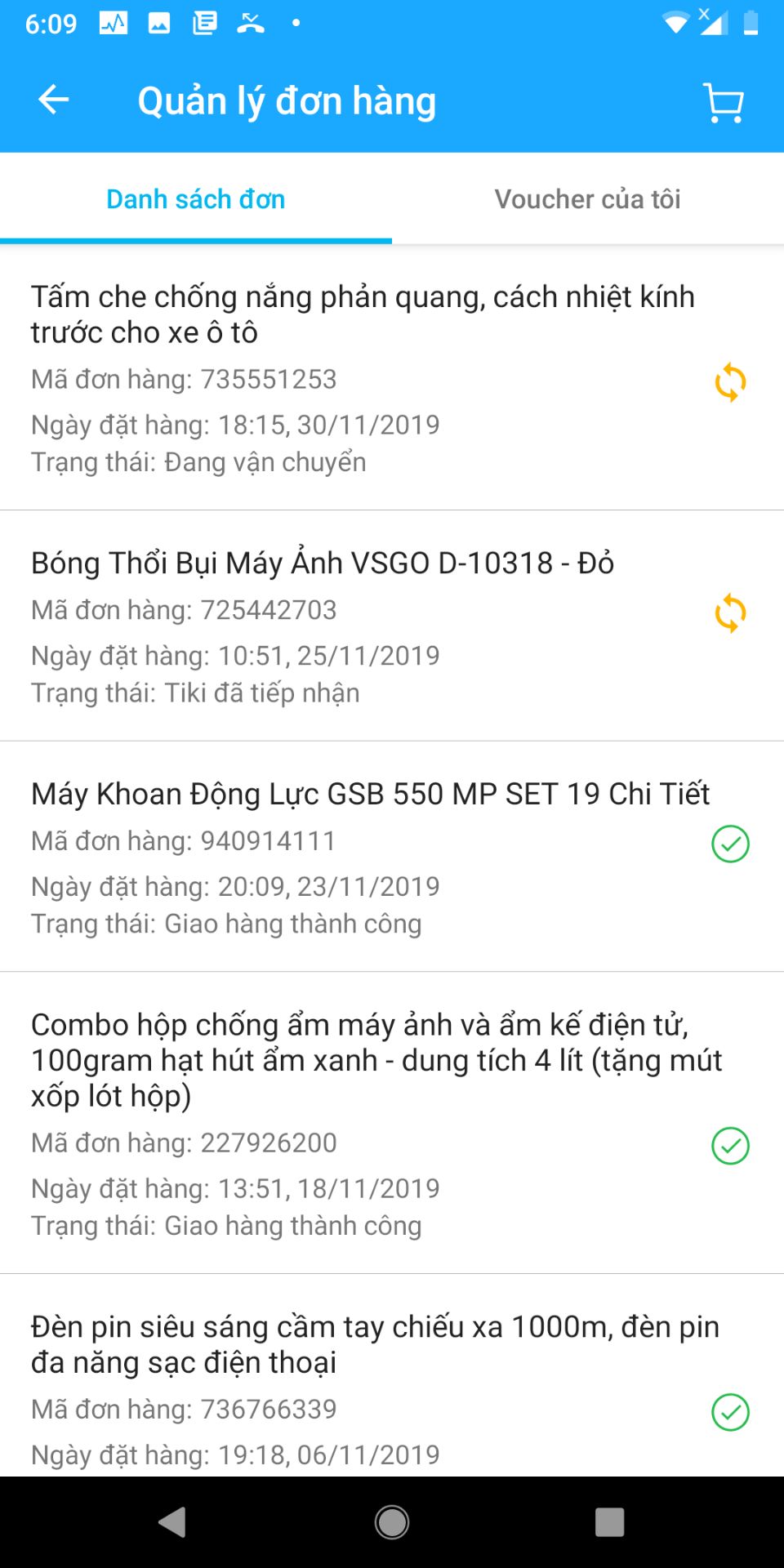 Giá đình tôi thường xuyên mua sắm qua Tiki. Có một điều thời gian gần đây tôi không hài lòng. Các đơn hàng có giá tiền cao thì gửi hàng rất nhanh chóng, trong khi đơn hàng có giá tiền ít thì hàng tuần rồi không gửi và cũng không phản hồi. Đề nghị Tiki kiểm tra, xử lý.