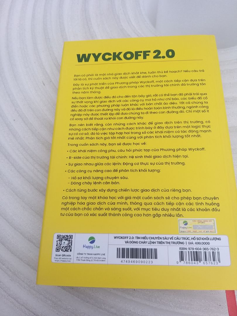 Sách đẹp, giao nhanh, đã đọc cuốn giao dịch Wyckoff 1 của Happy Live, sách rất hay. Hy vọng cuốn Wckoff 2 này hay như cuốn 1 Sách đẹp, giao nhanh, đã đọc cuốn giao dịch Wyckoff 1 của Happy Live, sách rất hay. Hy vọng cuốn Wckoff 2 này hay như cuốn 1