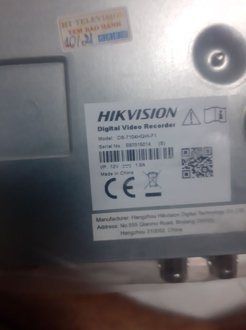 mới nhận bộ camera , qua kt shop gửi lộn đầu ghi 4 kênh. đặt bộ đầu ghi ds- 7104hqhi-f1 giao lộn đầu ghi 7104hghi-f1, nhờ shop kt đổi lại. cho shop 3* thôi