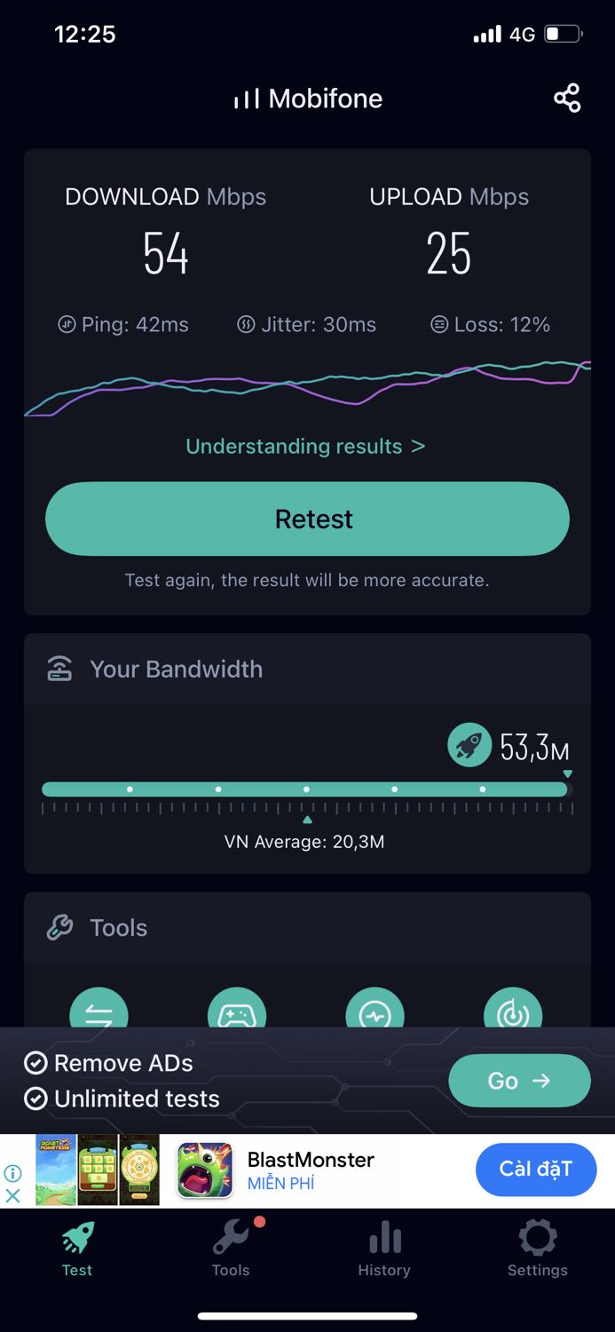 Trước mắt tốc độ mạng là tuyệt vời hơn mong đợi.Chỉ mong đủ thời gian nữa thì hết nước chấm Trước mắt tốc độ mạng là tuyệt vời hơn mong đợi.Chỉ mong đủ thời gian nữa thì hết nước chấm