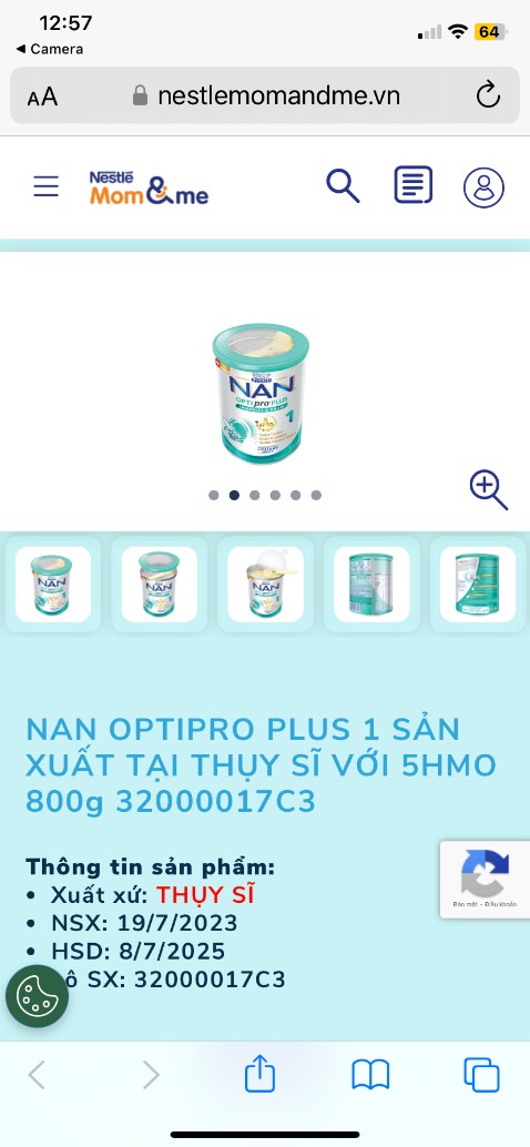 Sữa chính hãng. Quét qr là ra luôn. Mua TiKi rẻ hơn ở cửa hàng 60k/lon. Bé nhà mình đang uống rồi nên rất ok. Giao hoả tốc nhanh và ko bị móp méo *** sữa. Rất hài lòng