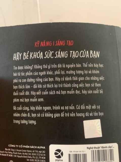 Sách Hay đọc cuốn hút, và không sợ hãi khi mình ra một ý tưởng mới.