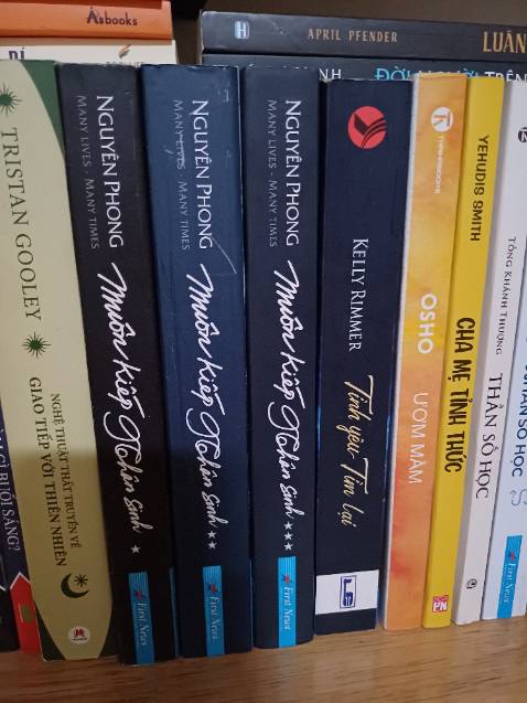 Hành trình tìm hiểu và khám phá về luân hồi, chuyển kiếp, nhân quả ... được tác giả gói gọn trong 3 tập Muôn Kiếp Nhân sinh. Đọc xong rồi nghiện luôn, đọc đi đọc lại nhiều lần để thẩm thấu câc bài học quý trong nó. Rất xứng đáng có trên kệ sách huyền học của mỗi người