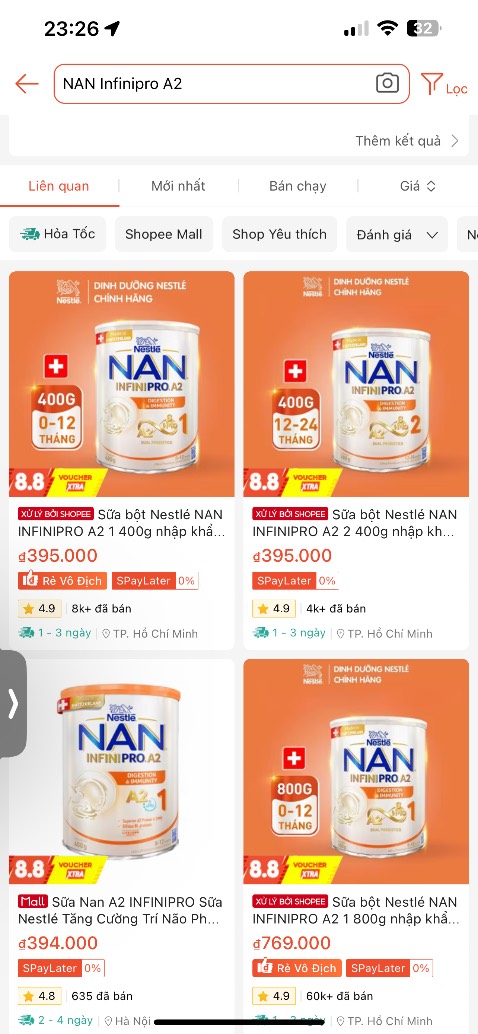 Ok. Giá mình thấy tốt nhất các sàn
Áp được mã giảm nữa mua 4 hộp rồi