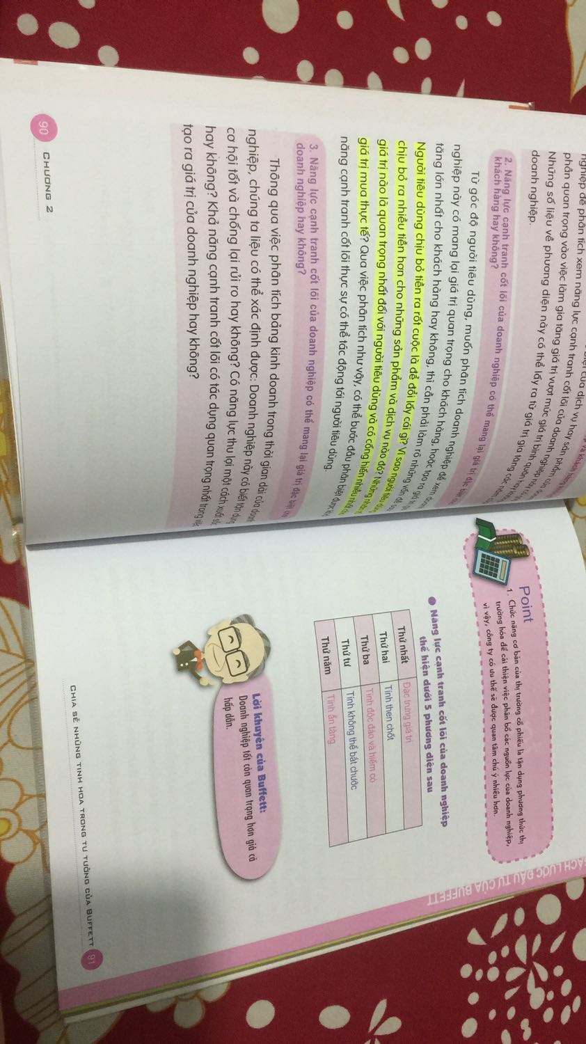 Sách tóm lược rất hay những trị cốt lõi trong đầu tư giá trị của Warren Bufett, rất đáng đọc. Sách giao nhanh, đẹp còn khuyến mãi thêm bìa bao nylon bảo vệ. Cực kỳ hài lòng luôn