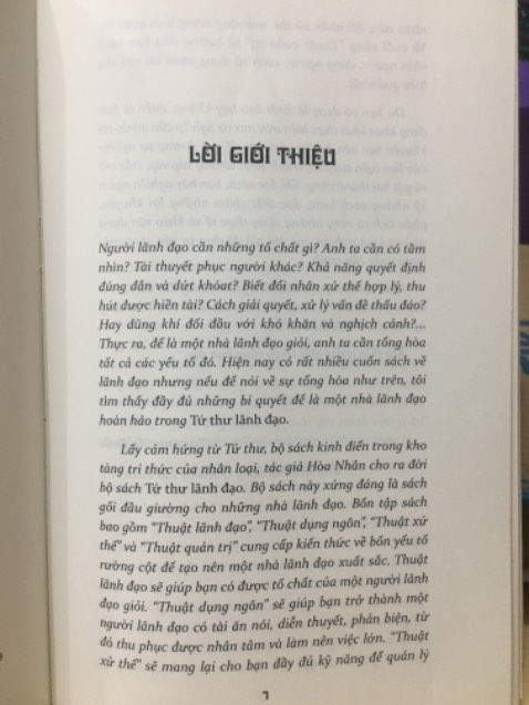Cuốn sách cực kỳ hay chia sẻ về Thuật Lãnh Đạo. Sách đóng gói đẹp, in đẹp, bọc đẹp, cầm chắc tay, nội dung siêu hay nên phải sở hữu e nó luôn và ngay !!!