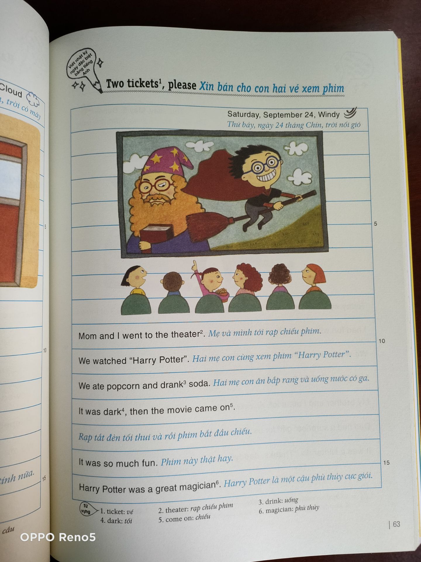 Hình minh hoạ sinh động, ví dụ và hướng dẫn dễ hiểu cho bé bắt đầu học tiếng Anh. Tuy nhiên cuốn này dùng cho bé đã biết đọc chữ và viết nhuần nhuyễn tầm lớp 2