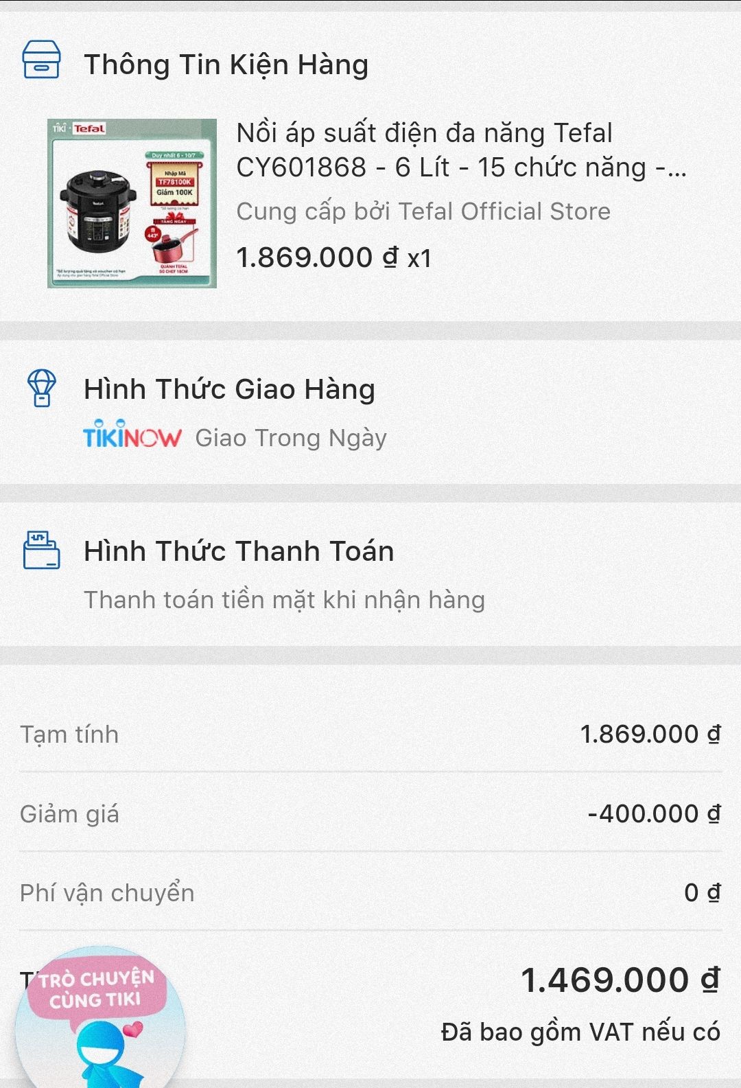 Nồi mua giá hơn 1.4tr, còn đc tặng quánh chống dính của Tefal.
nồi này giá rẻ, chức năng tốt, phù hợp với như cầu nấu nướng của mình, nình xương, kho cá, nấu cháo, bò kho... đều rất ngon. Lúc trước mình xài nồi cơ, sử dụng trên bếp gas, phải canh thời gian để tắt, nay chỉ cần nhấn nút rồi đi làm việc khác
Khuyết điểm: lòng nồi quả thật mỏng như review của mọi người, lúc đầu mình nghĩ mỏng cũng đc, cho dễ rửa, nhưng cầm lòng nồi trong tay mình cảm giác nó mỏng manh, dễ móp méo, lúc rửa phải hết sức nâng niu để k rớt và trầy lớp chống dính của nồi.
Tóm lại, với giá này mình cảm thấy cực kì hài lòng với chiếc nồi này, và đã giới thiệu bạn mình mua thêm 1 chiếc.