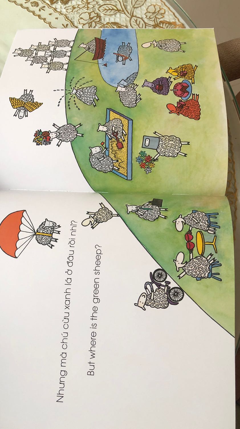 Mình thật sự rất thích quyển sách này. Mỗi trang sách là 1 điều thú vị khác nhau ko lặp lại, có trang dạy về màu sắc, có trang dạy động từ, lại có trang dạy tính từ. Bé rất thích thú dù đọc qua nhiều lần