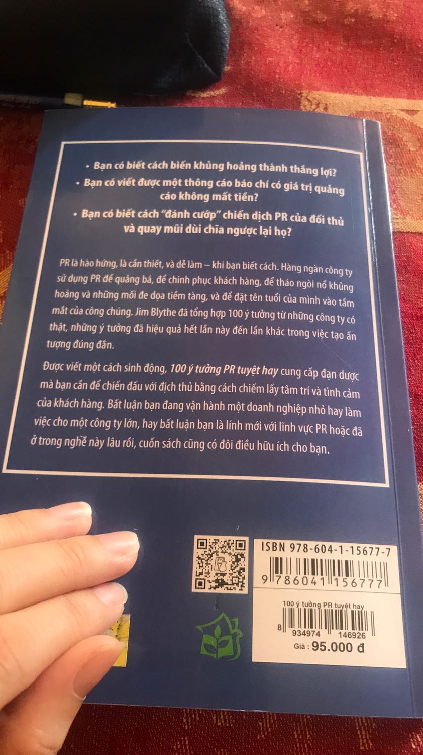 Cực lì hài lòng với “giao diện của cuốn Sách” , 
Nội dung khá thú vị với người học PR.
Tìm cảm hứng sẽ dễ dàng hơn