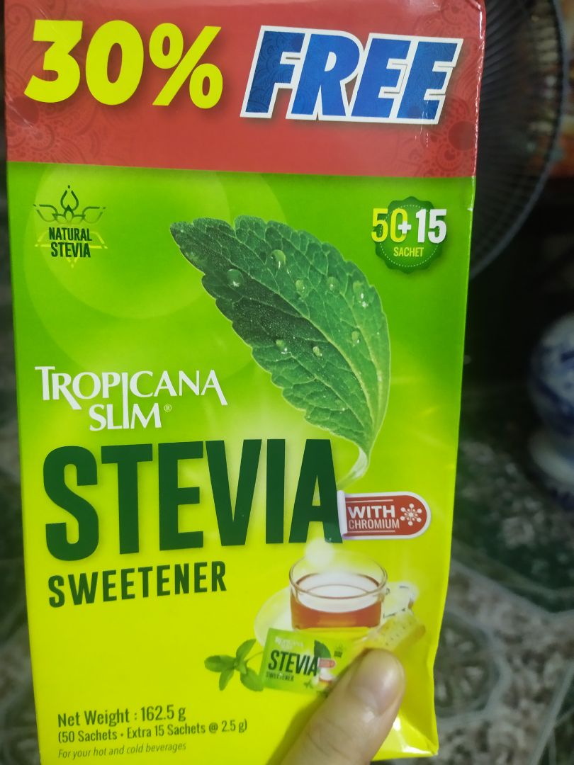 Không phải stevia nguyên chất, pha với suc và Acesulfame (có kn gây ung thư). Shop không ghi rõ thành phần hay để ảnh có tp nên gây hiểu lầm. Đổi trả thì lằng ngoằng