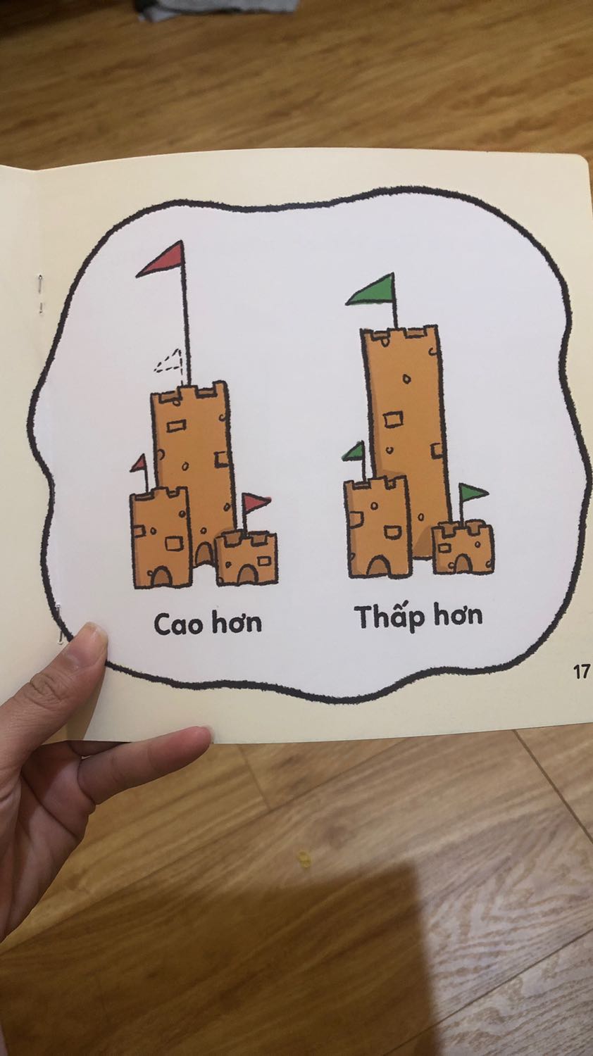 Theo mình thì nên thêm vài ví dụ vào để bé hiểu hơn về phép so sánh. Trong mỗi cuốn chỉ xoay quanh 1 hoặc 2 ví dụ so sánh thì hơi ít